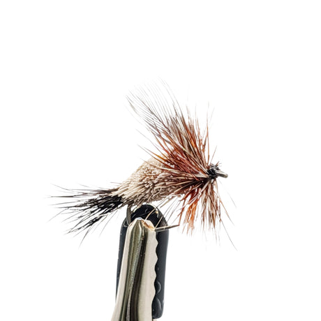 side image Adams Irresistible dry fly for trout fishing with deer hair body, grey hackle and upright wings