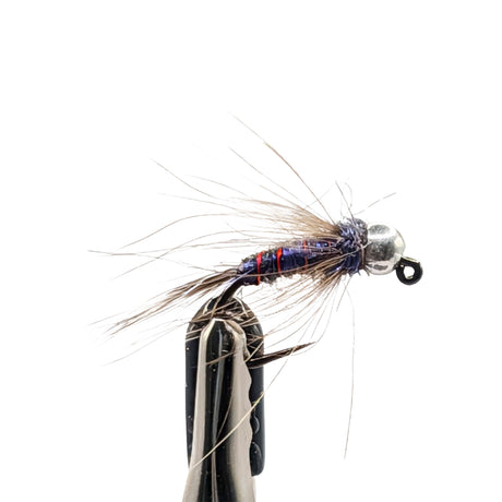 Fishing fly nymph  with detailed craftsmanship on a white background