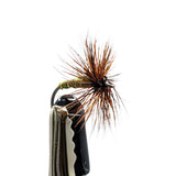 close up Greenwell’s Glory dry fly with olive body