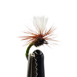 Close-up Klinkhammer dry fly green with olive body