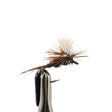 Parachute Adams dry fly for trout fishing with grey body, parachute hackle and white post