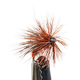 close up of Richard Walker Sedge dry fly with deer hair wing