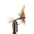 Fishing fly on a hook against a white background